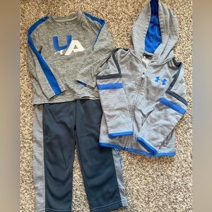 Under Armour Youth Gray and Blue Activewear Set